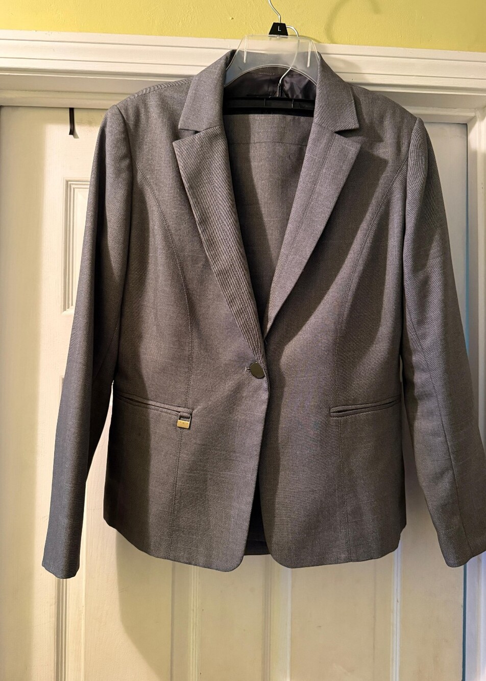 Classic Grey Women's Skirt Suit